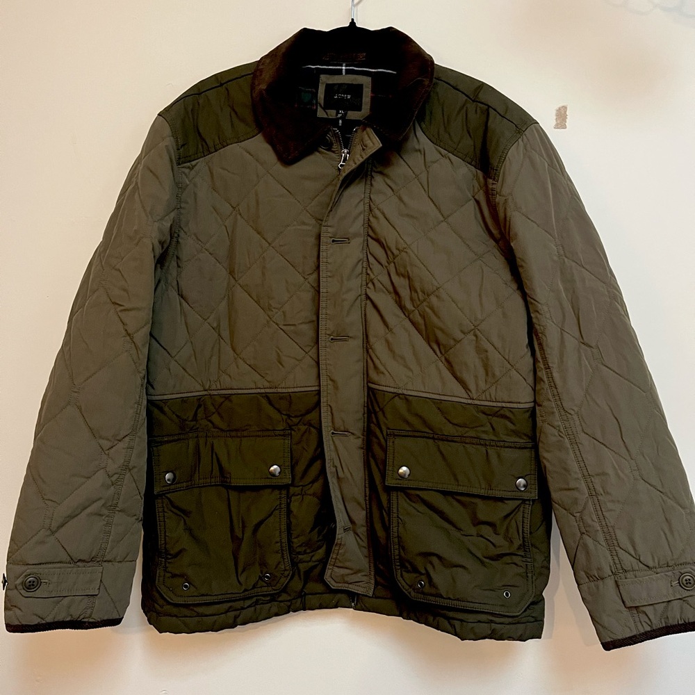 J.CREW PrimaLoft Men's Quilted Zip/Buttons Field Jacket XL